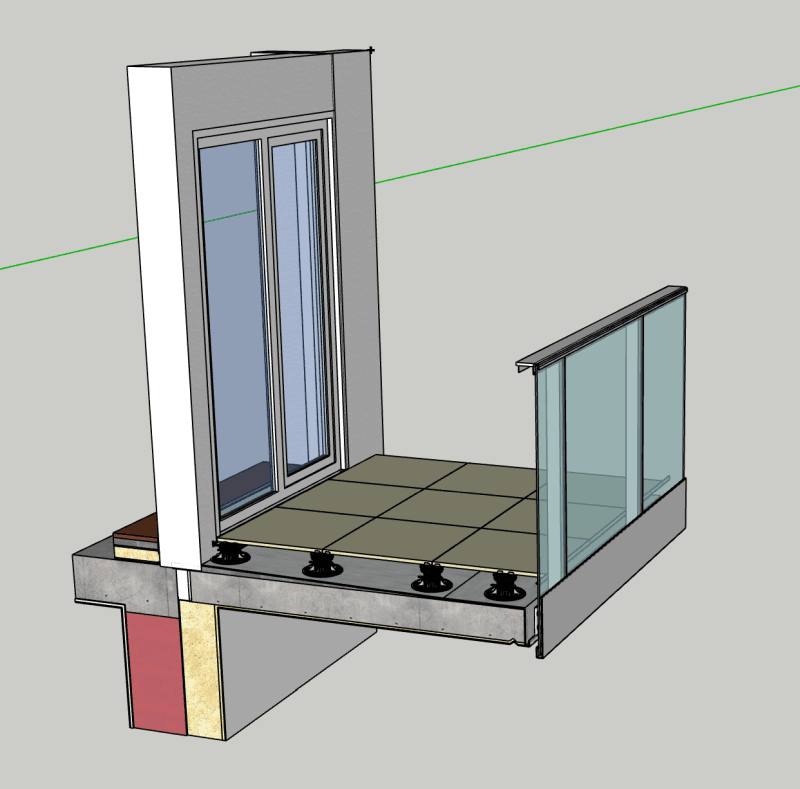 Systemy do wykończenia balkonów i tarasów wentylowanych z desek lub płyt