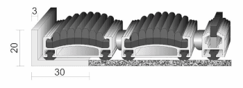 Mata aluminiowa z wkładem filcowym i szczotką liniową