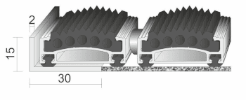 Mata aluminiowa z wkładem gumowym