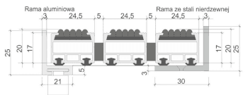 Mata aluminiowa z wkładem filcowym