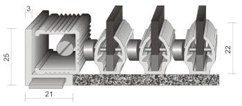 Mata aluminiowa ze szczotką liniową