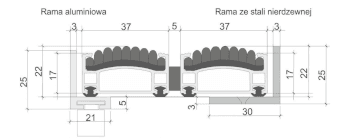 Mata aluminiowa z wkładem filcowym