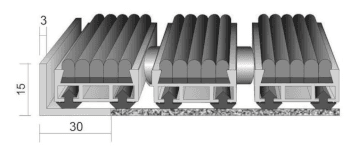 Wycieraczka aluminiowa z wkładem filcowym
