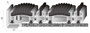 Mata aluminiowa z filcem i szczotką liniową