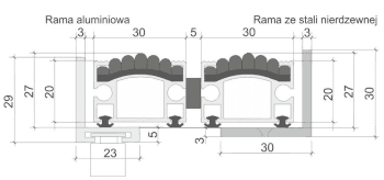 Mata aluminiowa z wkładem filcowym