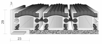 Mata aluminiowa z wkładem filcowym
