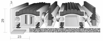 Mata aluminiowa z filcem i szczotką liniową