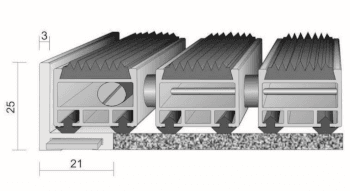 Mata aluminiowa z wkładem gumowym