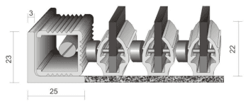 Mata aluminiowa ze szczotką liniową