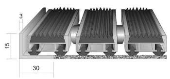 Mata aluminiowa z wkładem gumowym