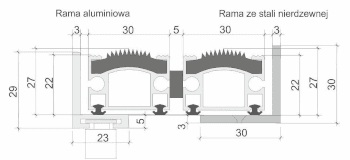Mata aluminiowa z wkładem gumowym