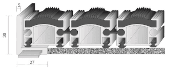 Mata aluminiowa z wkładem gumowym