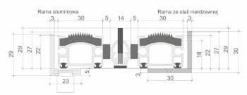 Mata aluminiowa z gumą i szczotką liniową