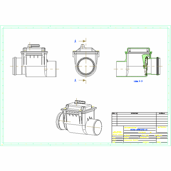 ZASUWA BURZOWA MARLEY PVC Z ZAMKIEM SREDNICA 110 mm