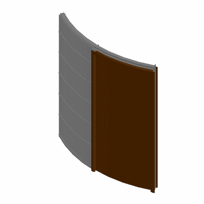 Kaseta Circular pojedyncza do ściany murowanej 125mm