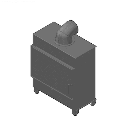 Kominki powietrzne stalowe - linia Lucy