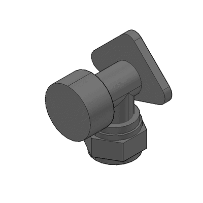 Invena 90° elbow for fittings with 1-2 x 16 internal thread INV PA-37