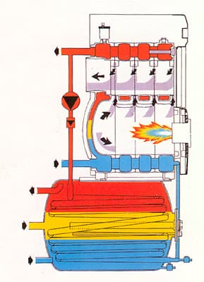 Kocioł żeliwny GNK1 - schemat