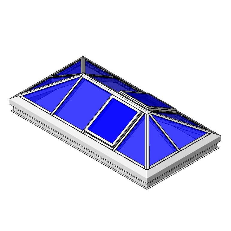 Glass roof - glass mullion and transom construction