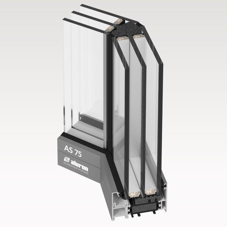 AS 75 naroże całoszklane