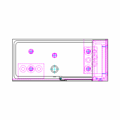 Shower&bath Wanna narożna lewa, z zamontowanymi drzwiami, ze stelażem, DuraSolid A, 2105 mm