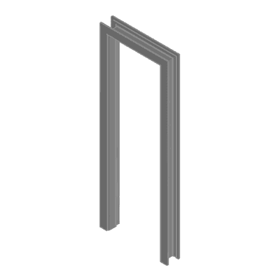 Adjustable non-rebated door frame
