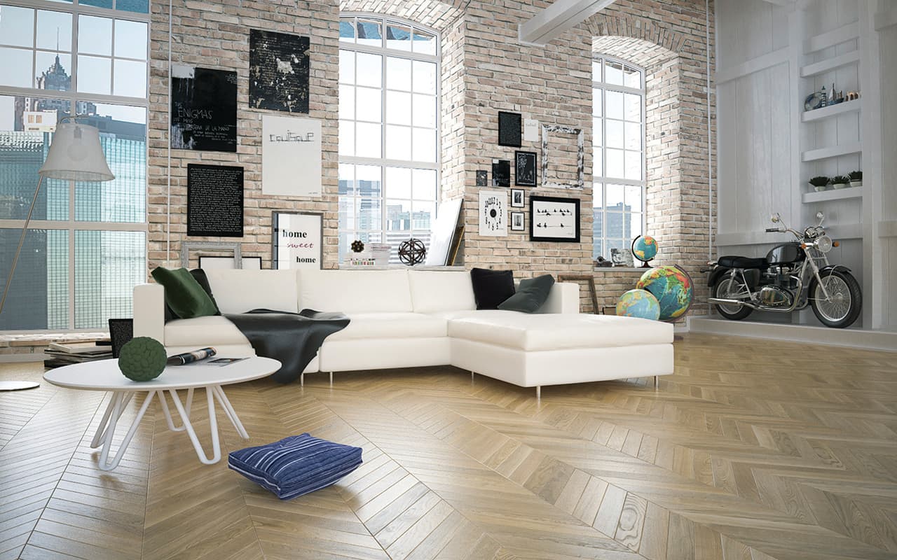 FP Chevron Dąb Color Alabastro