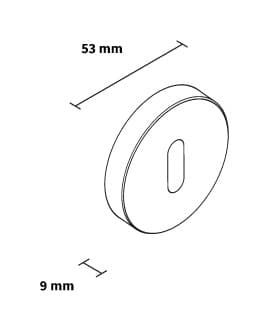 Szyld okrągły na klucz - wymiary