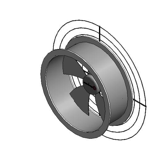 Axial fans for installation in circular ducts