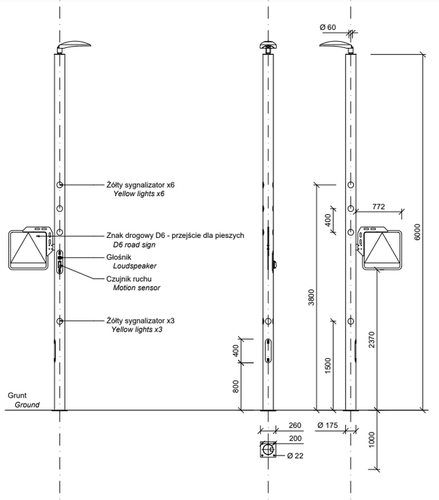 Aktywne przejścia dla pieszych SMARTPOLE CROSSING