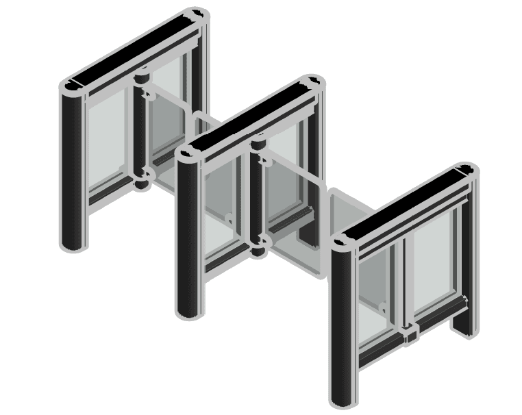 Bramka szybkiego tranzytu uchylna - EasyGate SG 1000 2 LANES