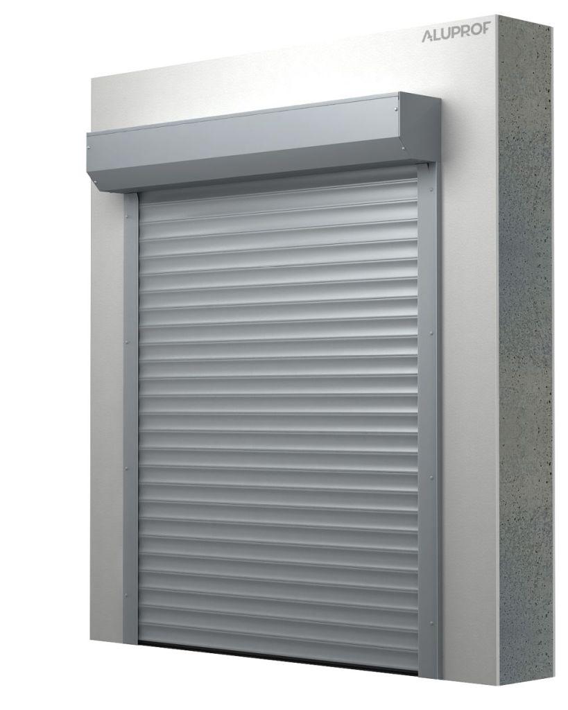 BGR / SK Aluminium roller garage door system, façade mounted