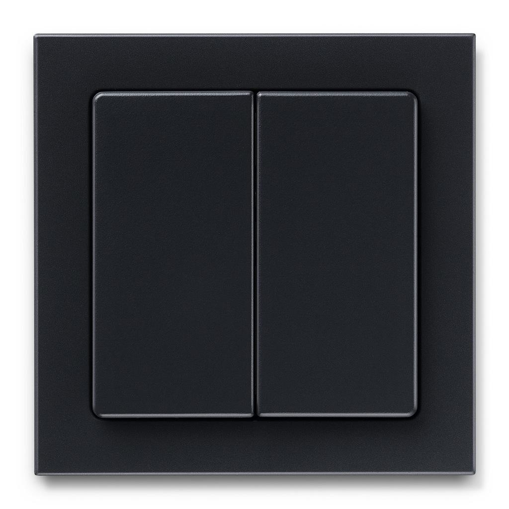 Q.3 Łącznik 2-klawiszowy antracyt aksamit