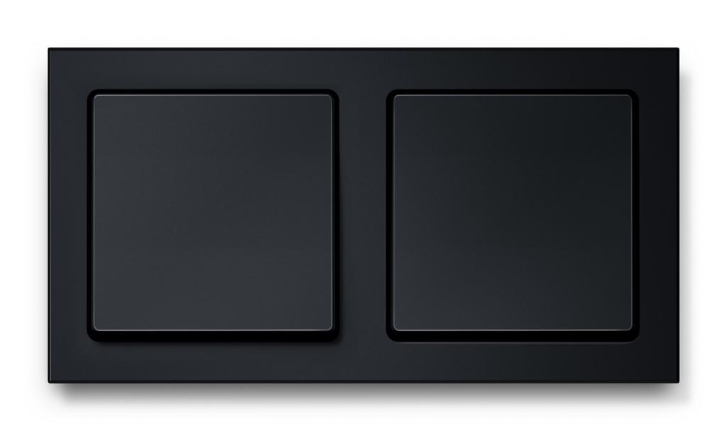 Q.3 Ramka 2-krotna pozioma z łącznikami antracyt aksamit