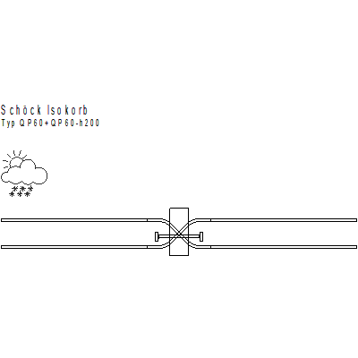 Schoeck Isokorb thermal bridge connector, Type QP QP60+QP60