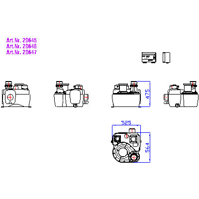 Urzadzenie jednopompowe 1,1kW, 400V, bez zasuwy odcinającej