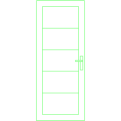 Model 3 - drzwi z dużą szybą, przezroczyste
