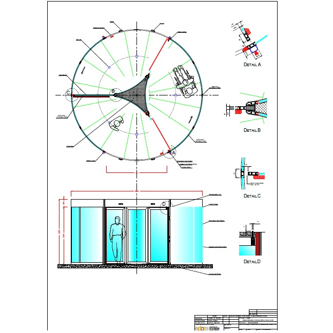 Drzwi obrotowe MAXI ED 500