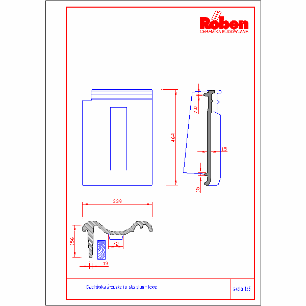 Dachówka średzka falista plus lewa