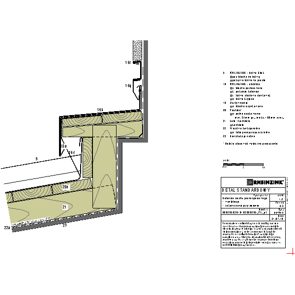 Kalenica dachu jednospadowego + wentylacja + zakończenie przy ścianie (09020503010102000205)