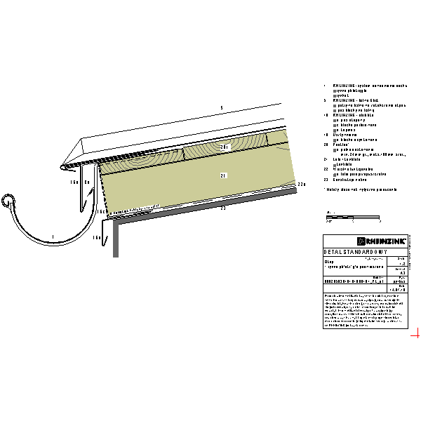 Okap + rynna półokrągła podwieszana (09020503010101000101)