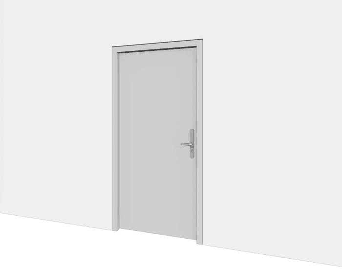 1.22PL ASSA ABLOY - DREW AKUSTIK EI30-1, non-rebated, single-leaf, wood block frame_HardwareSet 2D
