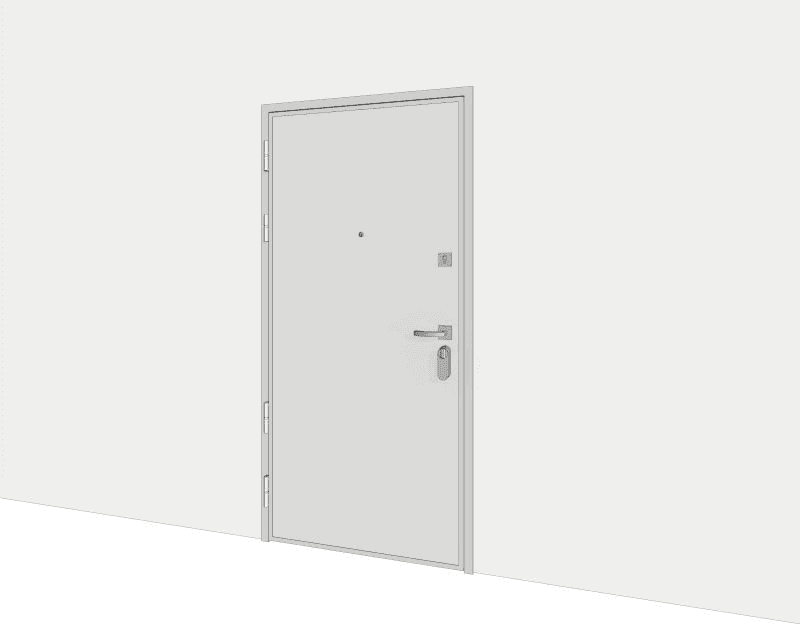 1.2PL ASSA ABLOY - DL1.3 PP30 RAPTOR, single-leaf, corner frame + PORTAL+Linus_HardwareSet 2D