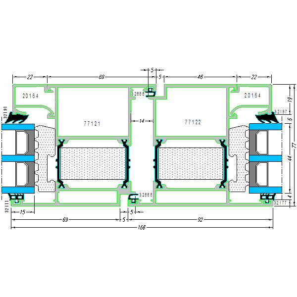 System aluminiowy okienno-drzwiowy AC - 77HI