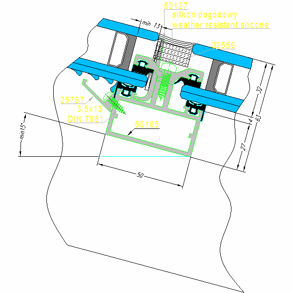 Fasada aluminiowa System AF-50PS