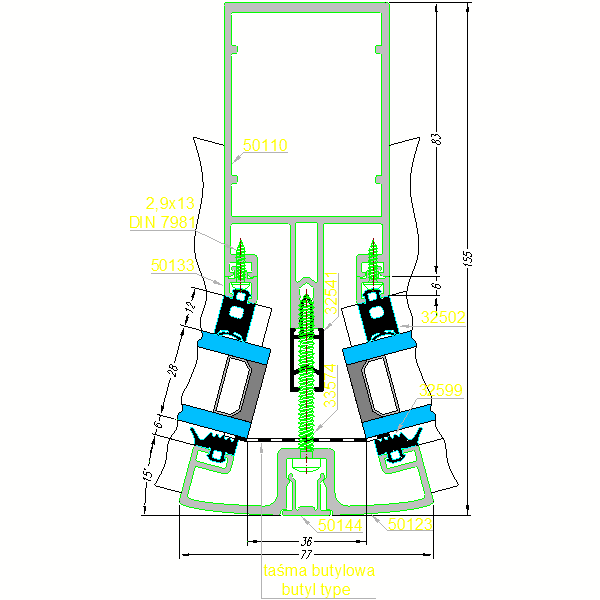 Fasada aluminiowa SYSTEM AF-50-3c.dwg