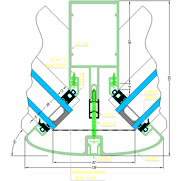 Fasada aluminiowa SYSTEM AF-50-16.2.dwg