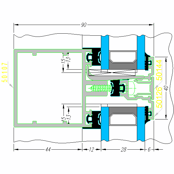 Fasada aluminiowa SYSTEM AF-50-17-b.dwg