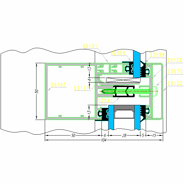 Fasada aluminiowa SYSTEM AF-50-15.2.dwg