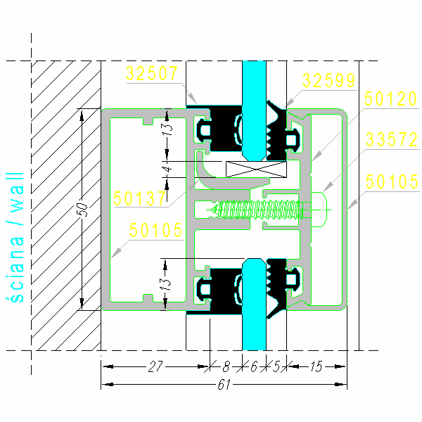 Fasada aluminiowa SYSTEM AF-50-12.dwg